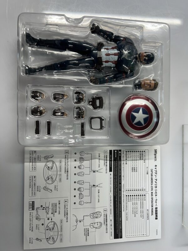 Bandai sh figuarts Marvel Civil Wars - Captain America Vs Iron Man Mk-46 - immagine 13
