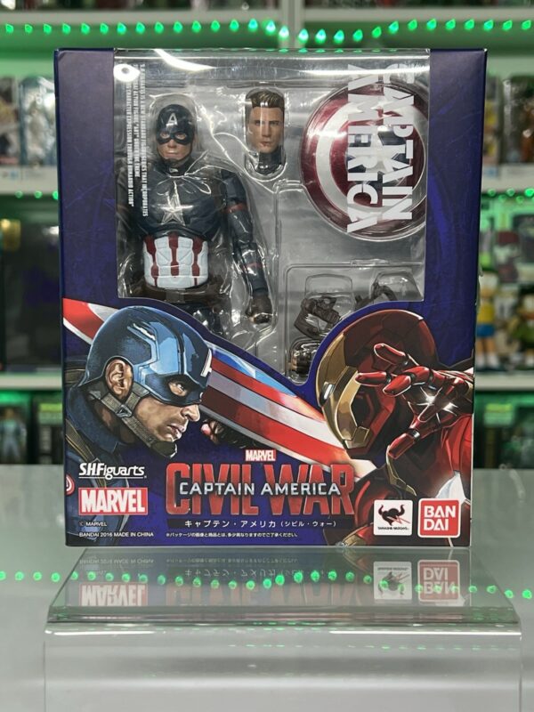 Bandai sh figuarts Marvel Civil Wars - Captain America Vs Iron Man Mk-46 - immagine 4