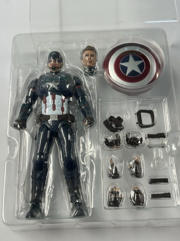 Bandai sh figuarts Marvel Civil Wars - Captain America Vs Iron Man Mk-46 - immagine 9