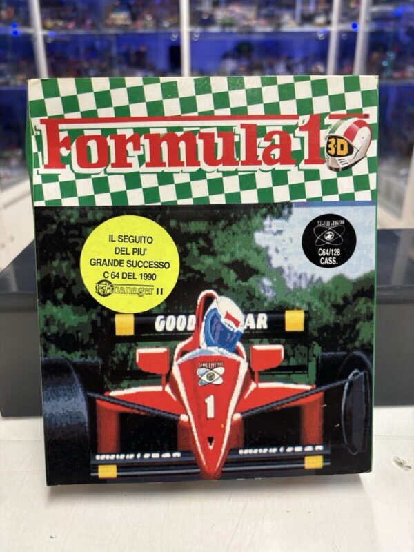 Commodore C64 FORMULA 1 3D Commodore Cassette box Simulmondo