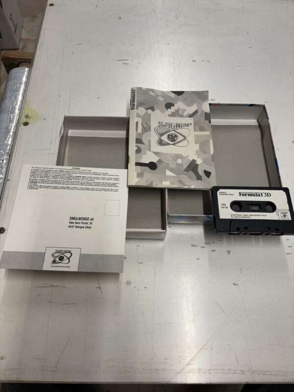 Commodore C64 FORMULA 1 3D Commodore Cassette box Simulmondo - immagine 10