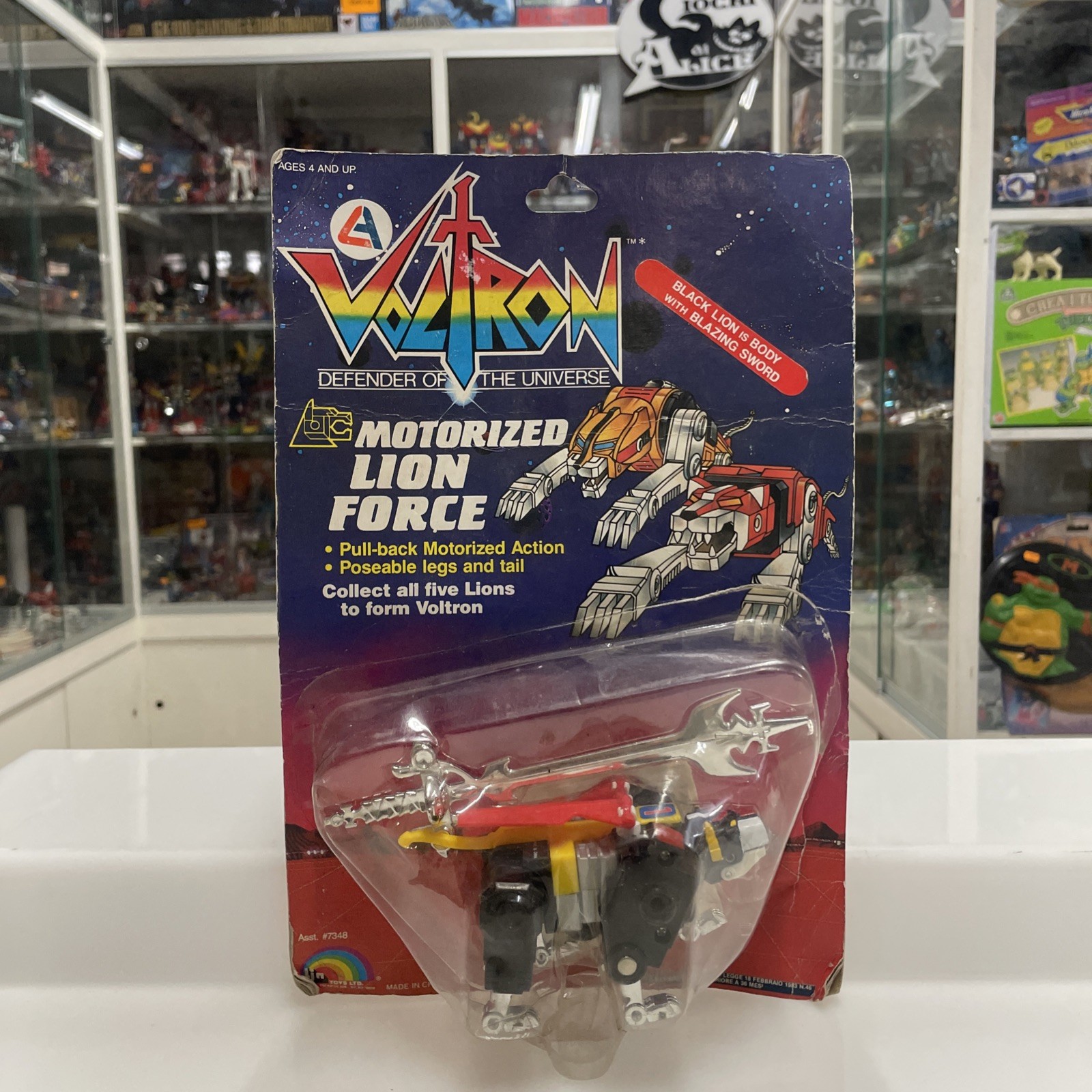 LJN - VOLTRON Motorized Lion Force Black - Medio Trasformabile Vintage  GOLION