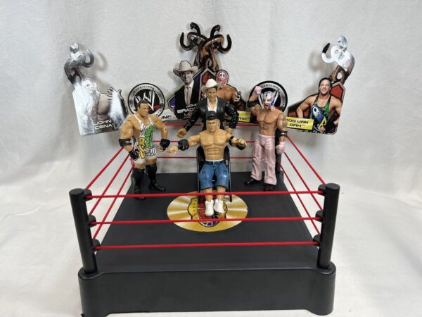 Lotto Wrestlers John Cena Rey Mysterio Con Ring - immagine 3