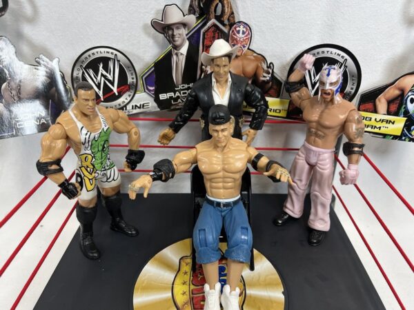 Lotto Wrestlers John Cena Rey Mysterio Con Ring - immagine 4