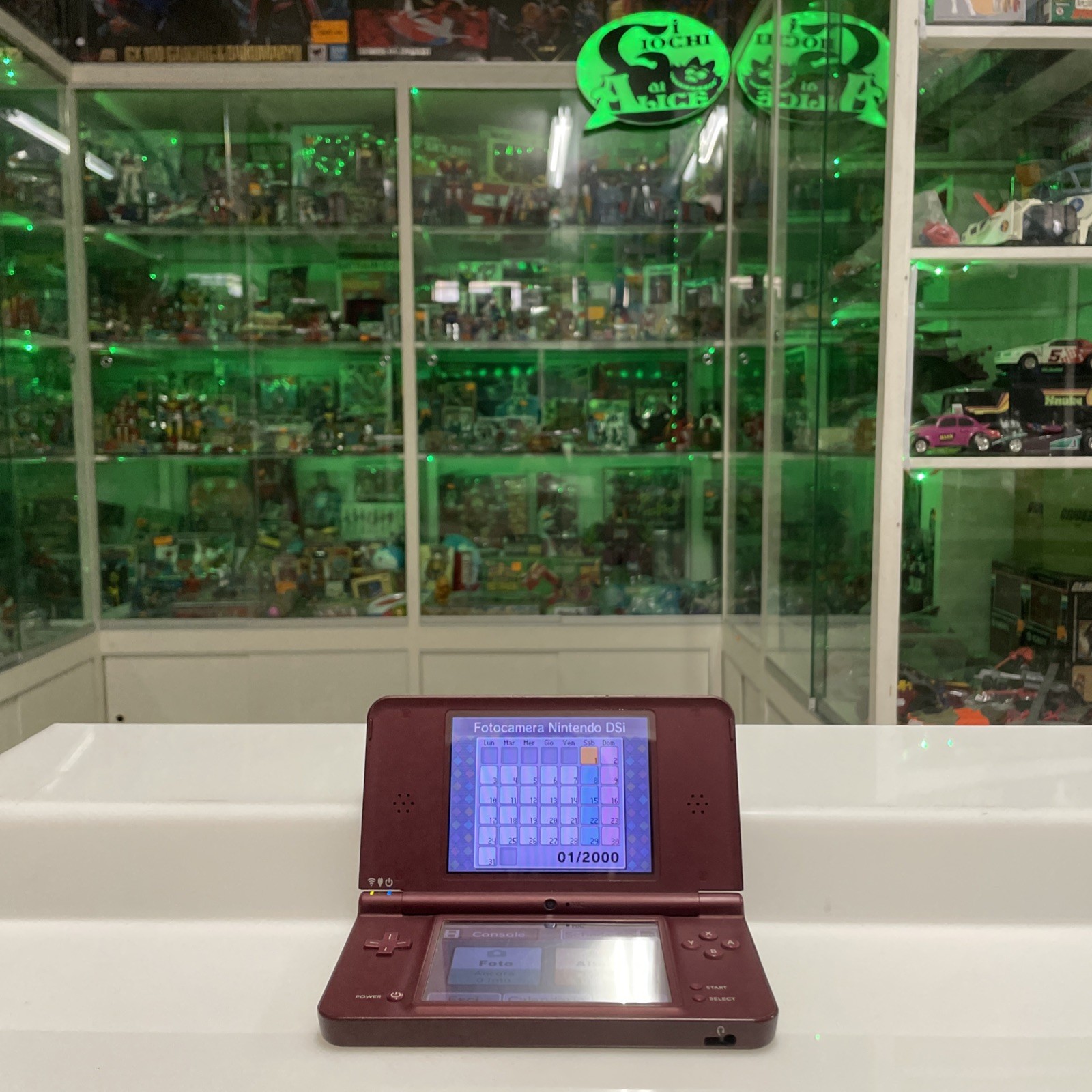 Nintendo DS Xl Ita Brown Rosso Borgogna + Carica Batteria -Testato Funzionante