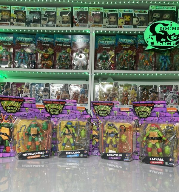 Playmates Set Ninja Turtles Mayhem Donatello Raffaello Michelangelo Leonardo