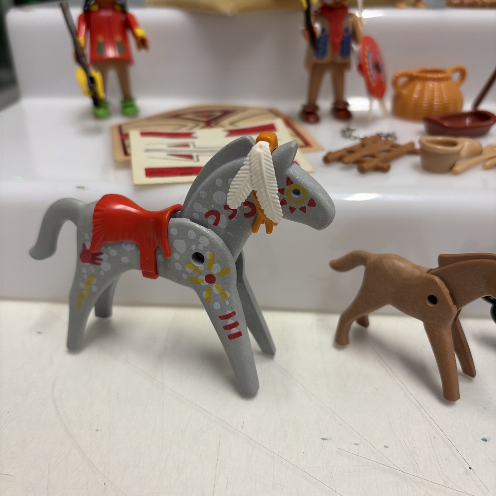 Playmobil WESTERN - 3733 - Tenda Indiana Tepee Vintage '90 Completa Perfetta - immagine 3