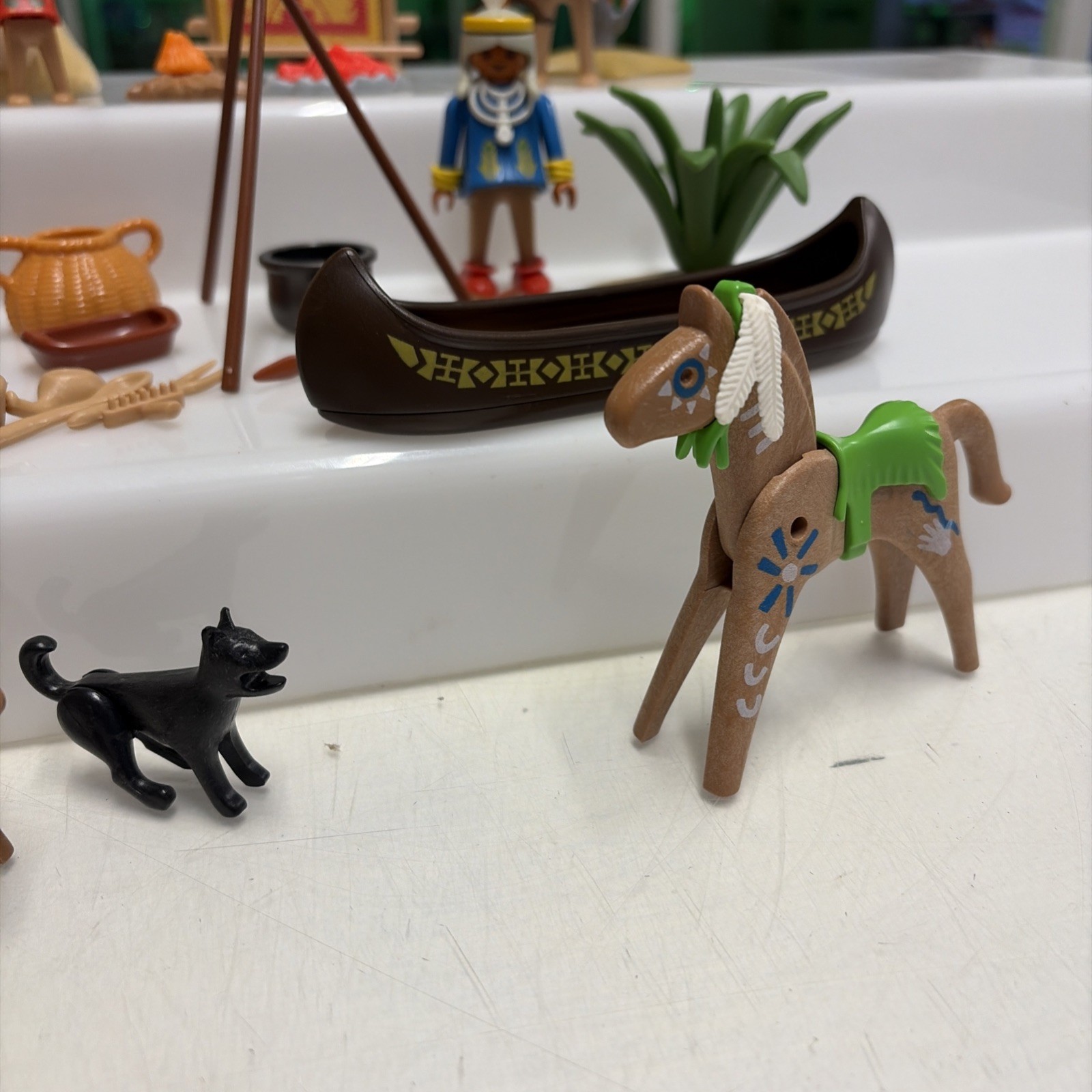 Playmobil WESTERN - 3733 - Tenda Indiana Tepee Vintage '90 Completa Perfetta - immagine 4