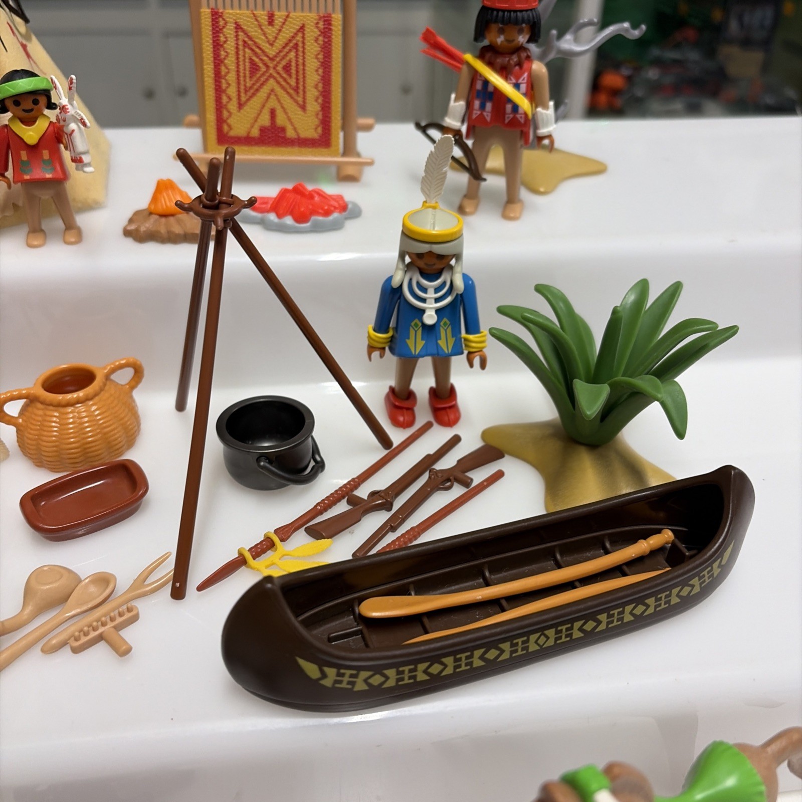 Playmobil WESTERN - 3733 - Tenda Indiana Tepee Vintage '90 Completa Perfetta - immagine 5