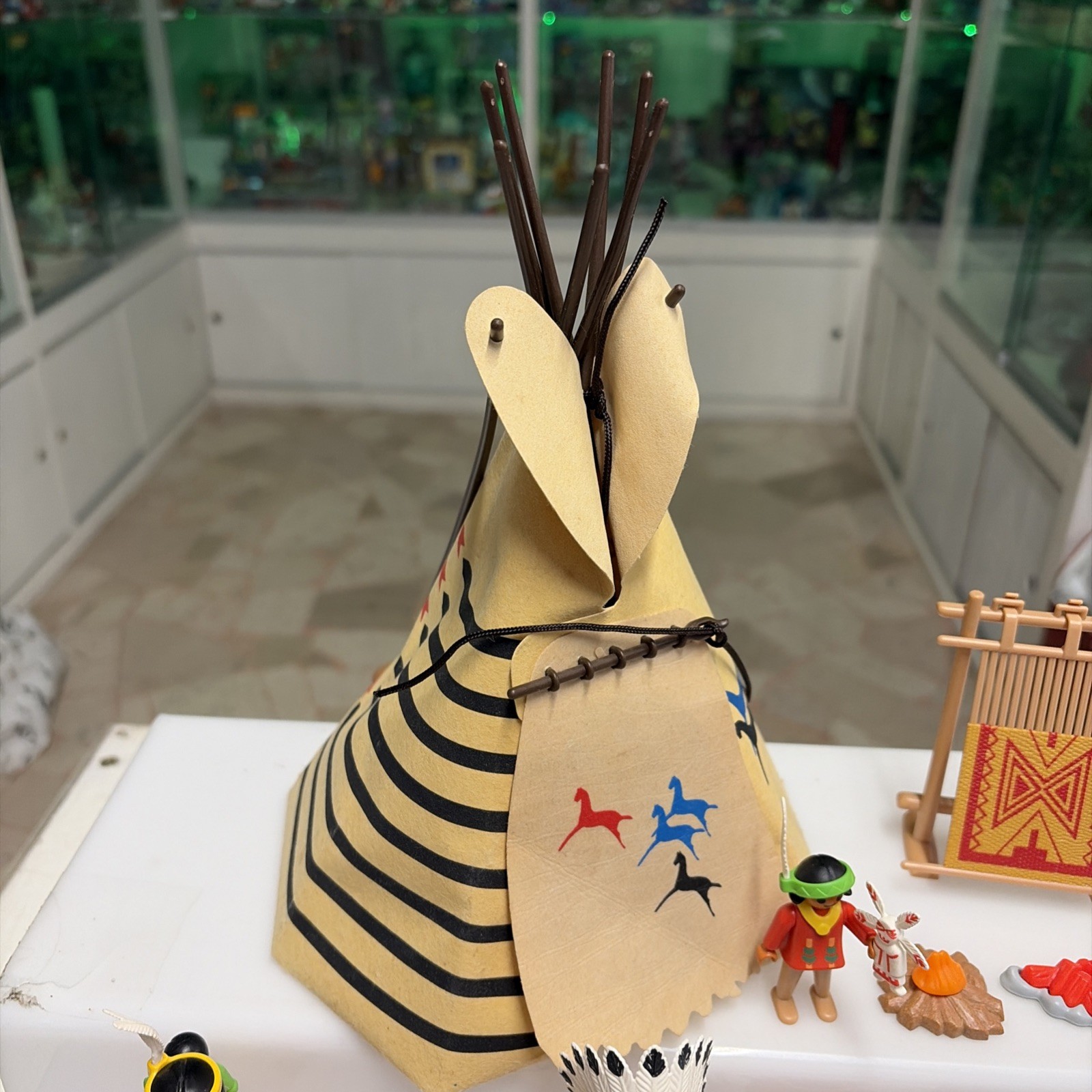 Playmobil WESTERN - 3733 - Tenda Indiana Tepee Vintage '90 Completa Perfetta - immagine 8