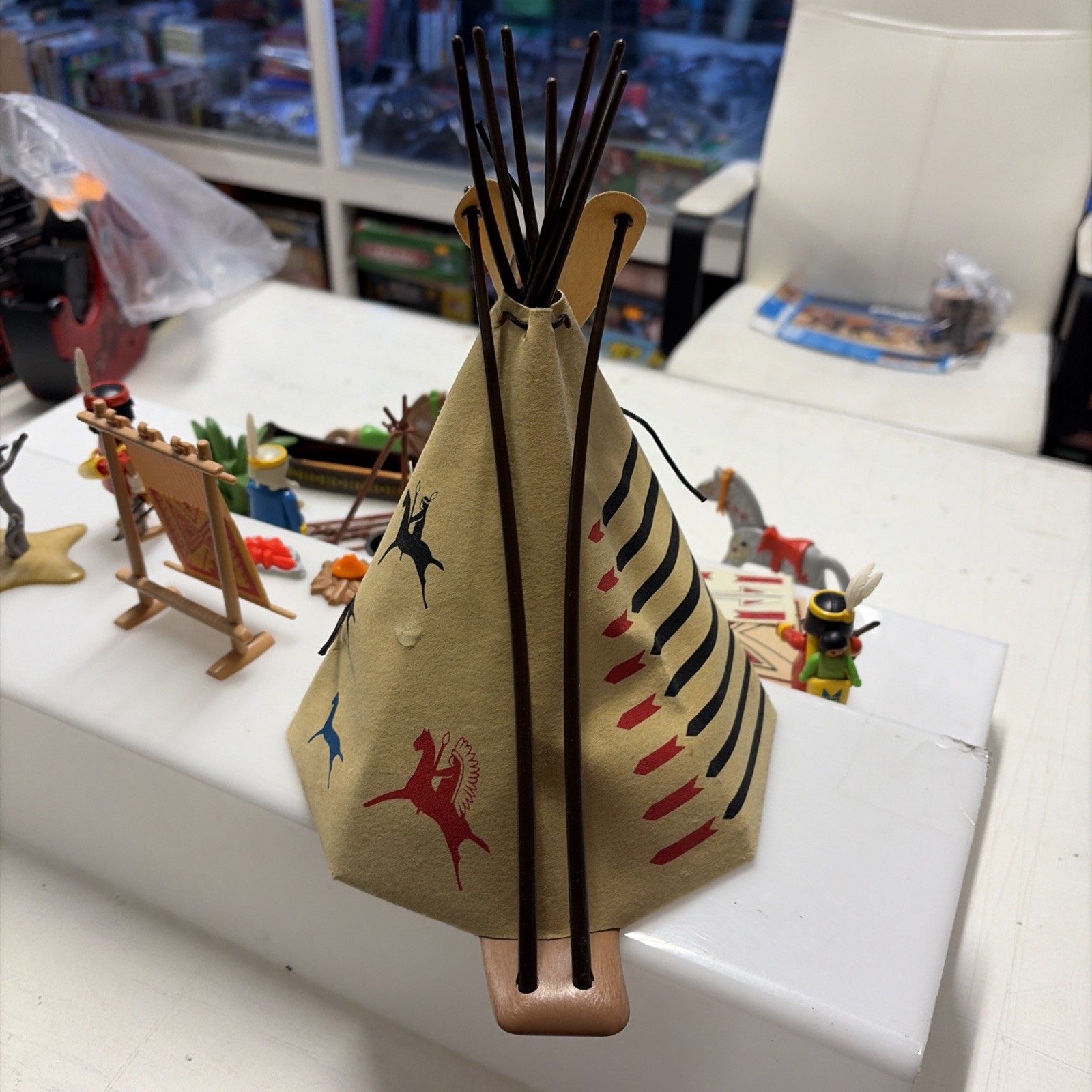 Playmobil WESTERN - 3733 - Tenda Indiana Tepee Vintage '90 Completa Perfetta - immagine 10