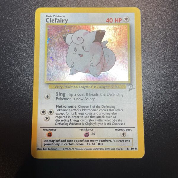 Pokemon Nintendo  Clefairy 6/130 Set Base 2 Rara Holo ITA - VG - tcg - immagine 3