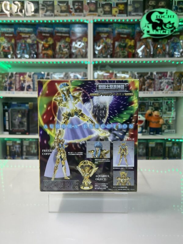 Bandai Saint Seiya Myth Cloth Serie Gold Camus Aquarius Acquario Box Adesivo ITA - immagine 4