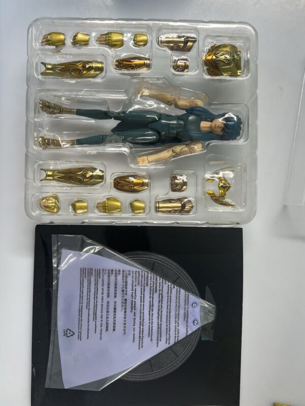 Bandai Saint Seiya Myth Cloth Serie Gold Camus Aquarius Acquario Box Adesivo ITA - immagine 7