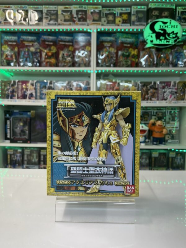 Bandai Saint Seiya Myth Cloth Serie Gold Camus Aquarius Acquario Box Adesivo ITA