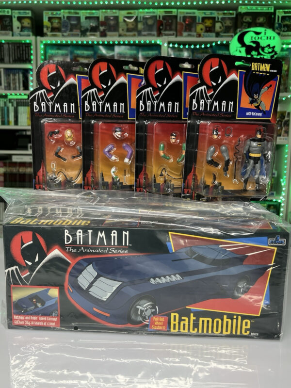 Batman the Animated Series - Set completo 4 personaggi + batmobile Mezco