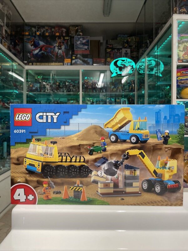 Lego City 60391  - Construction Trucks and Wrecking Ball Crane - Nuovo 4+