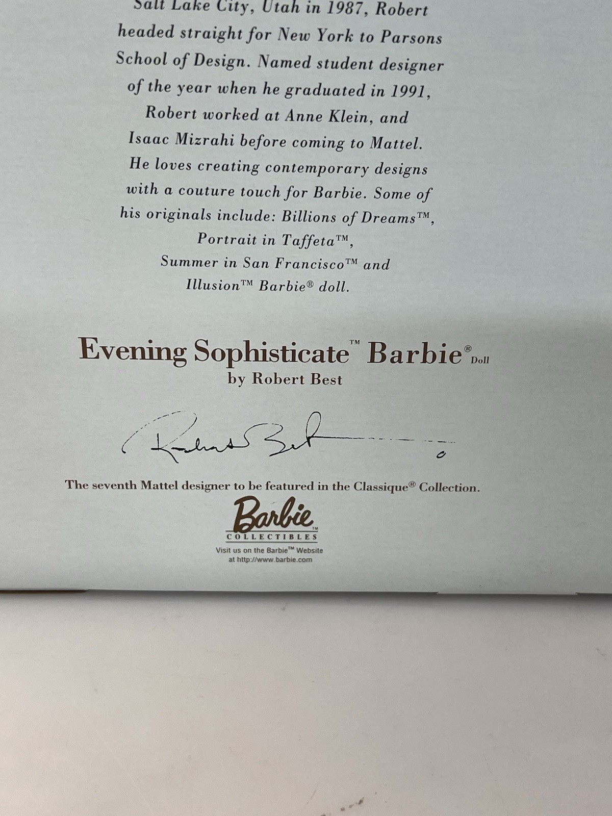 Mattel Barbie - Classique Collection - Barbie Evening Sophisticate Robert Best - immagine 5