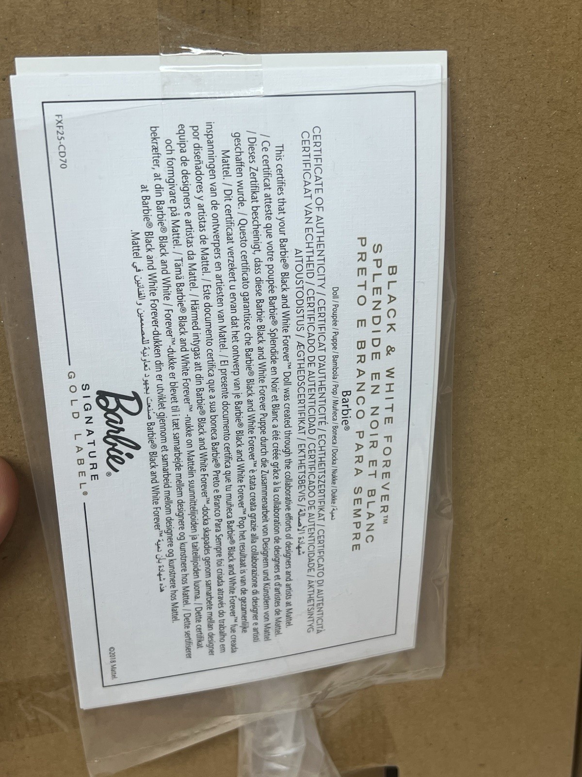 Mattel Barbie - Fashion Model Collection - Signature Black & White Forever FMC - immagine 10