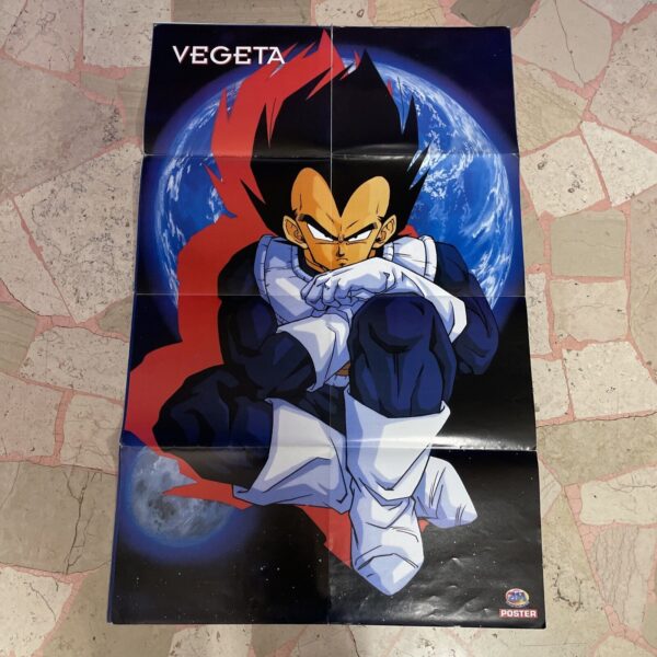 Nintendo Poster 90 X 57 POKEMON + Vegeta DRAGONBALL Japan Magazine Pikachu - immagine 3