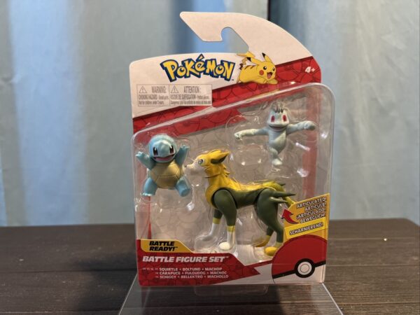Pokemon Battle Feature Figures Tri Set Squirtle Boltund Machop