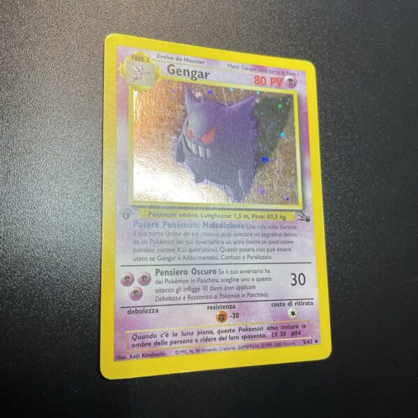 Pokemon Nintendo  Gengar 5/62 Fossil Prima Ed. Rara Holo ITA - VG - tcg - immagine 4