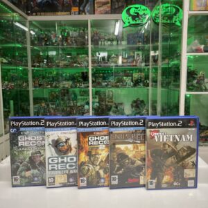 SONY Ps2 Lotto 5 Giochi Di Guerra Ghost Recon / Sniper Elite Pal ita