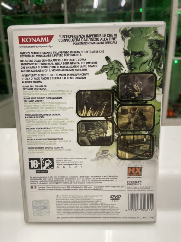 SONY Ps2 Playstation 2  Konami Metal Gear Solid 3 Pal Ita Completo - immagine 3