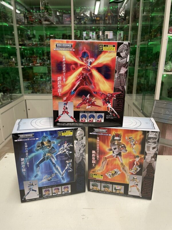 Bandai Saint Seiya Myth Cloth Sky - Marine - Land - Steel Cloth Revival SET 3 Pz - immagine 5