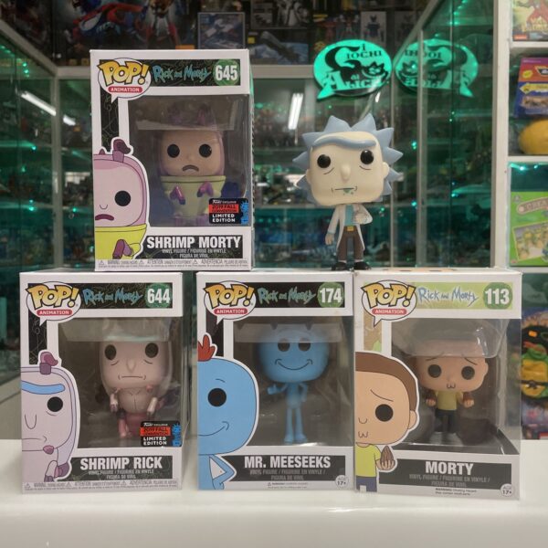 FUNKO POP - Animation - Rick and Morty Lotto Shrimp + Mr.Meeseeks +