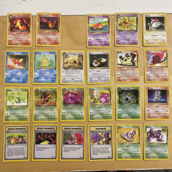 Lotto Carte Pokemon - TEAM ROCKET - Lotto 23 carte gcc ENG Com - Unc