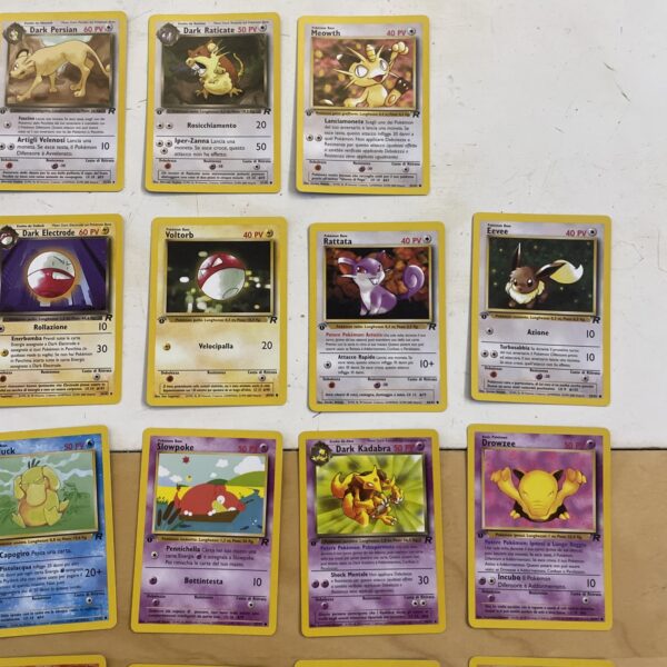 Lotto Carte Pokemon - TEAM ROCKET - Lotto 34 carte gcc ITA Prima Edizione - immagine 5