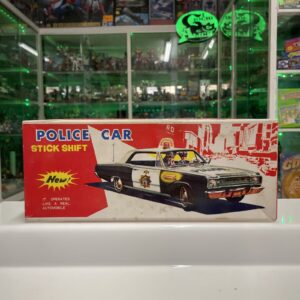 NOMURA T.N. Toys Made in Japan POLICE CAR Stick Shift Tin Toys Vintage Mistery