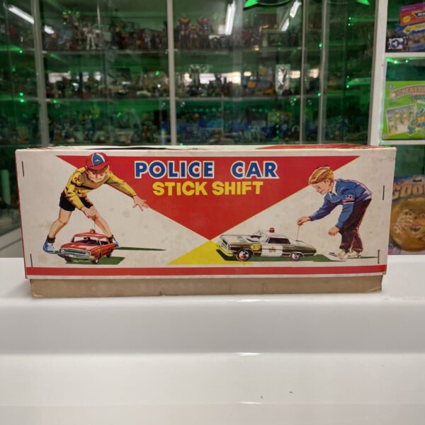 NOMURA T.N. Toys Made in Japan POLICE CAR Stick Shift Tin Toys Vintage Mistery - immagine 5