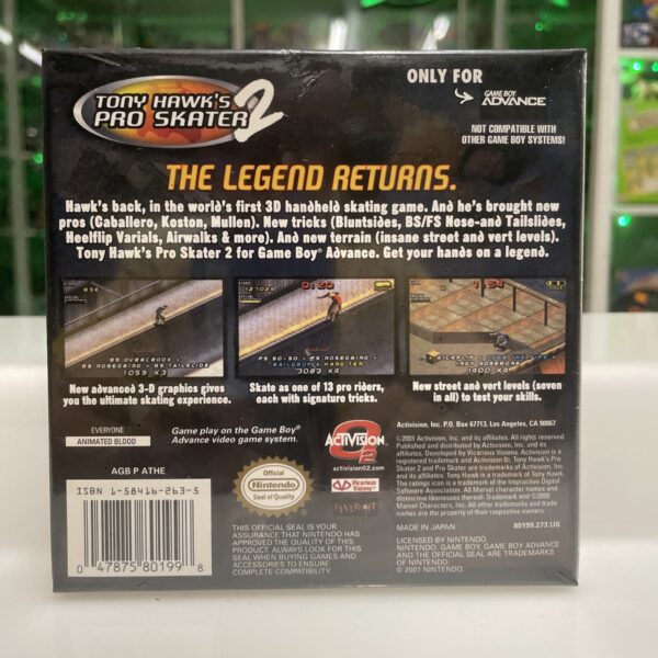 Nintendo Game Boy Advance - Tony Hawk's Pro Skater 2 - Usa Ver. SEALED - immagine 3