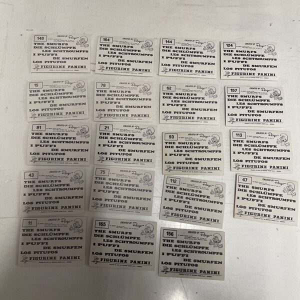 PANINI  28 Figurine -I Puffi - Sticker Peyo anni 80 Piccolo lotto/mancoliste - immagine 3