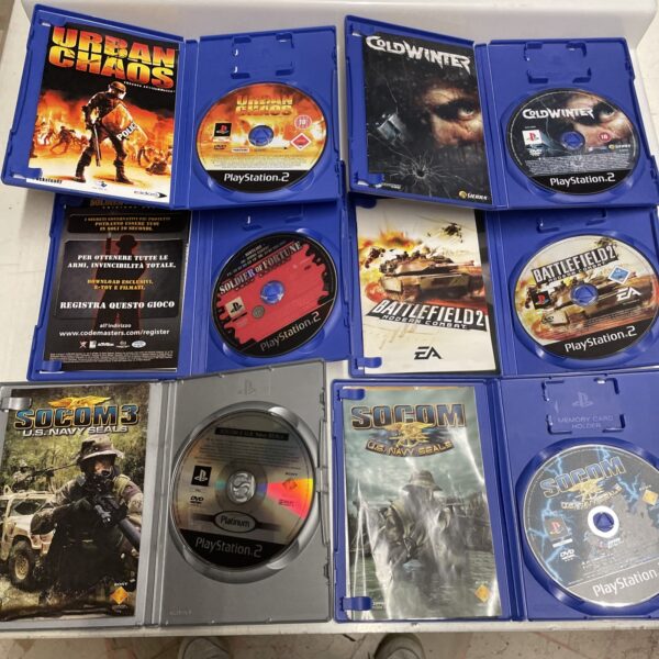 SONY Ps2  Lotto 6 Giochi Di Guerra Socom / Battlefield Pal Ita - immagine 5