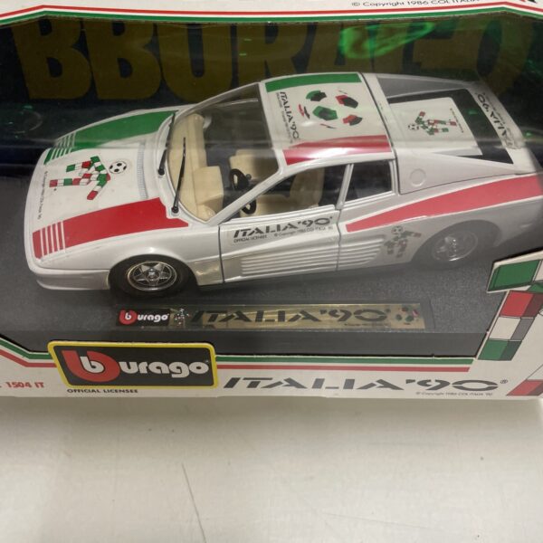 BURAGO - Italia 90 - FERRARI Testarossa ( 1984 ) scala 1/24 Cod 1504 It - immagine 6
