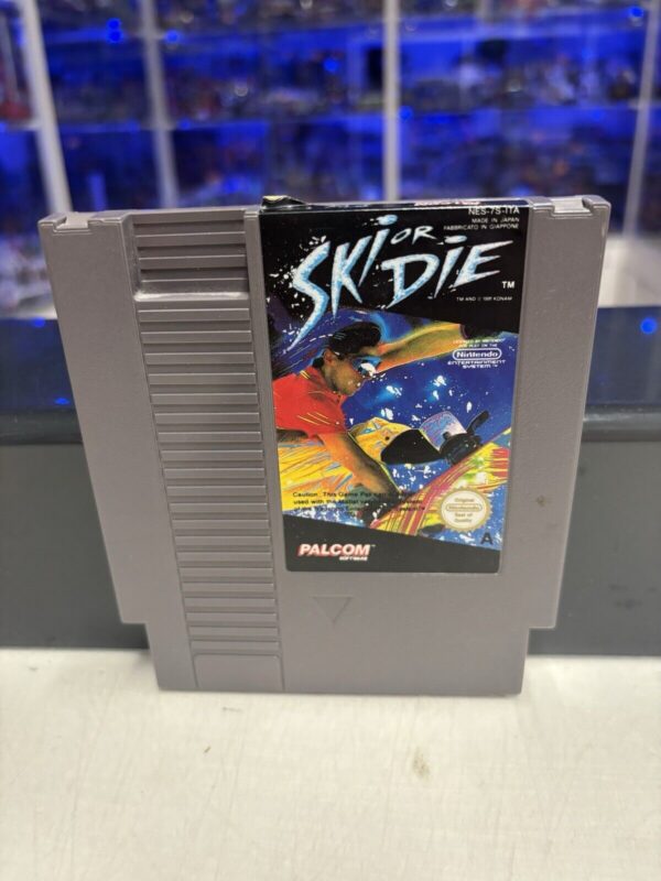NINTENDO SKI OR DIE NES Cart PAL A