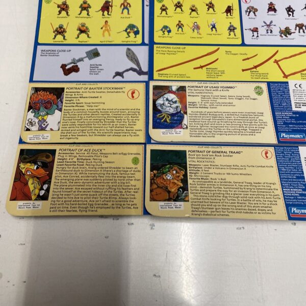 Playmates Vintage Teenage Mutant Ninja Turtles Card Backs 1990s TMNT - ENG - - immagine 3