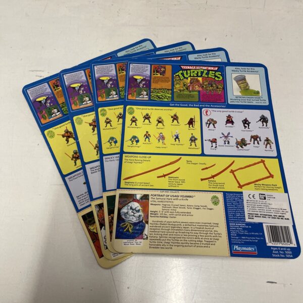Playmates Vintage Teenage Mutant Ninja Turtles Card Backs 1990s TMNT - ENG -