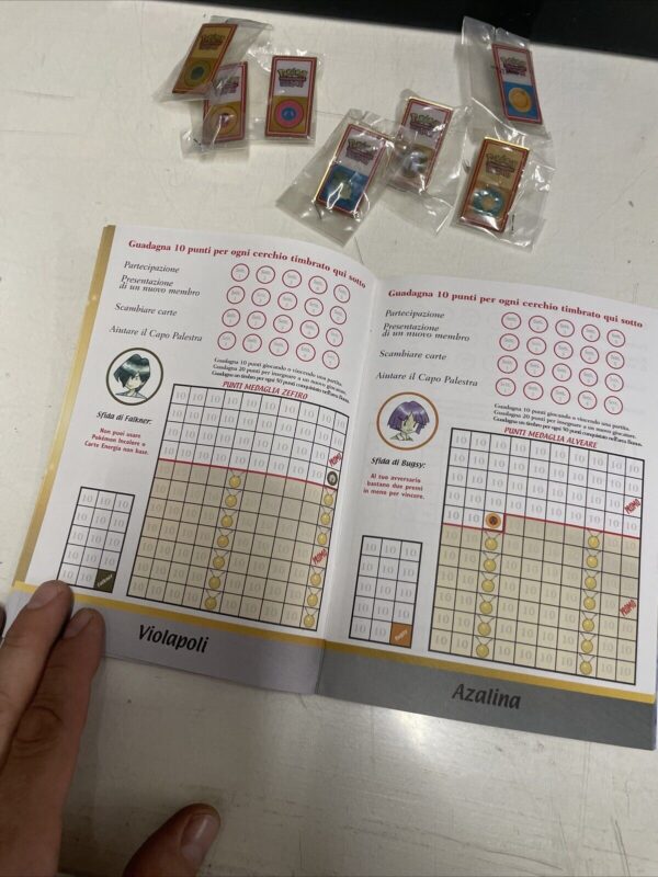 Pokemon Nintendo LOTTO spille + Libro delle Medaglie LEGA League Vintage NEO - immagine 6