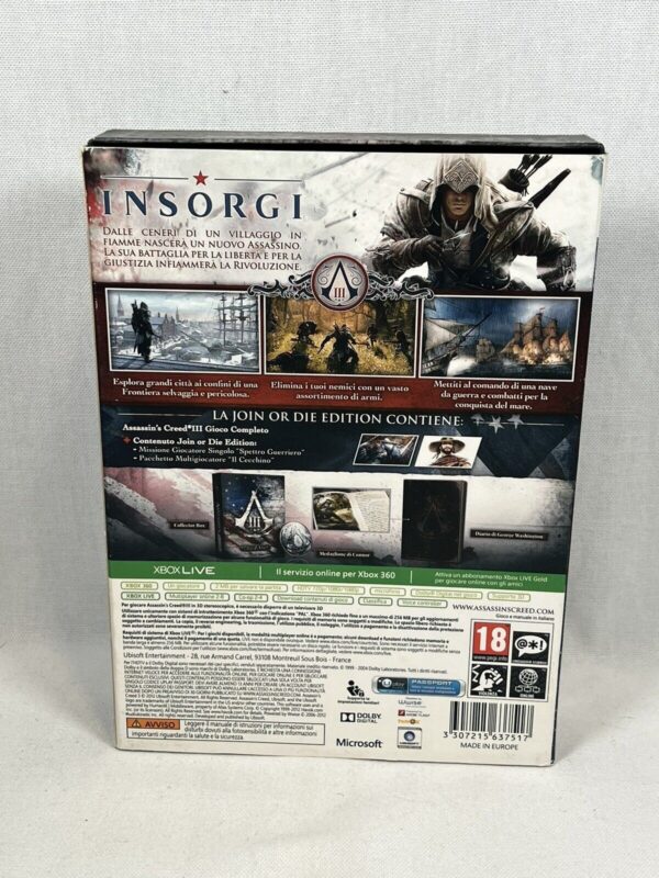 XBOX 360  Videogioco - Assassin’s Creed III Join Or Die Edition Pal Multi - immagine 6