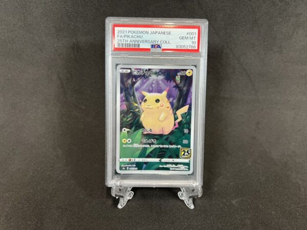 carta Pokémon PSA 10 Pikachu 001/028 25th Anniversary Japan Ver. - immagine 3