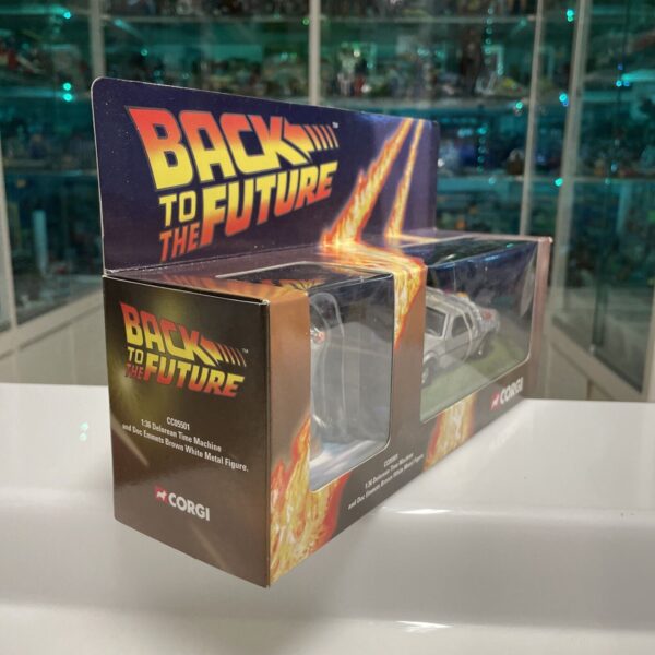 CORGI - Back to the Future - Delorean Time Machine con miniatura in Metallo - immagine 4