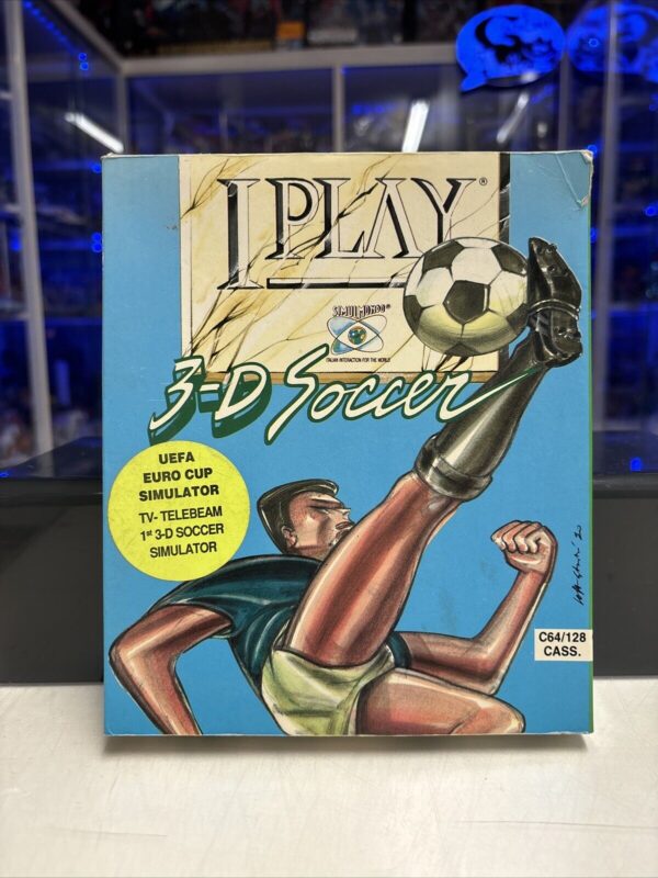 Commodore C64 I Play 3D Soccer Commodore Cassette Box Simulmondo