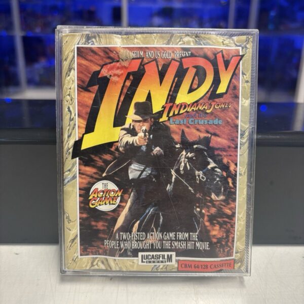 Commodore C64 Indy Indiana Jones and the Last Crusade Cassette