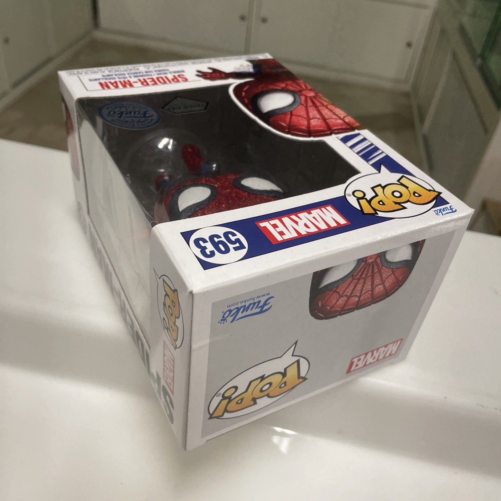 FUNKO POP Marvel 593 Spider-man Diamond Collection - immagine 5