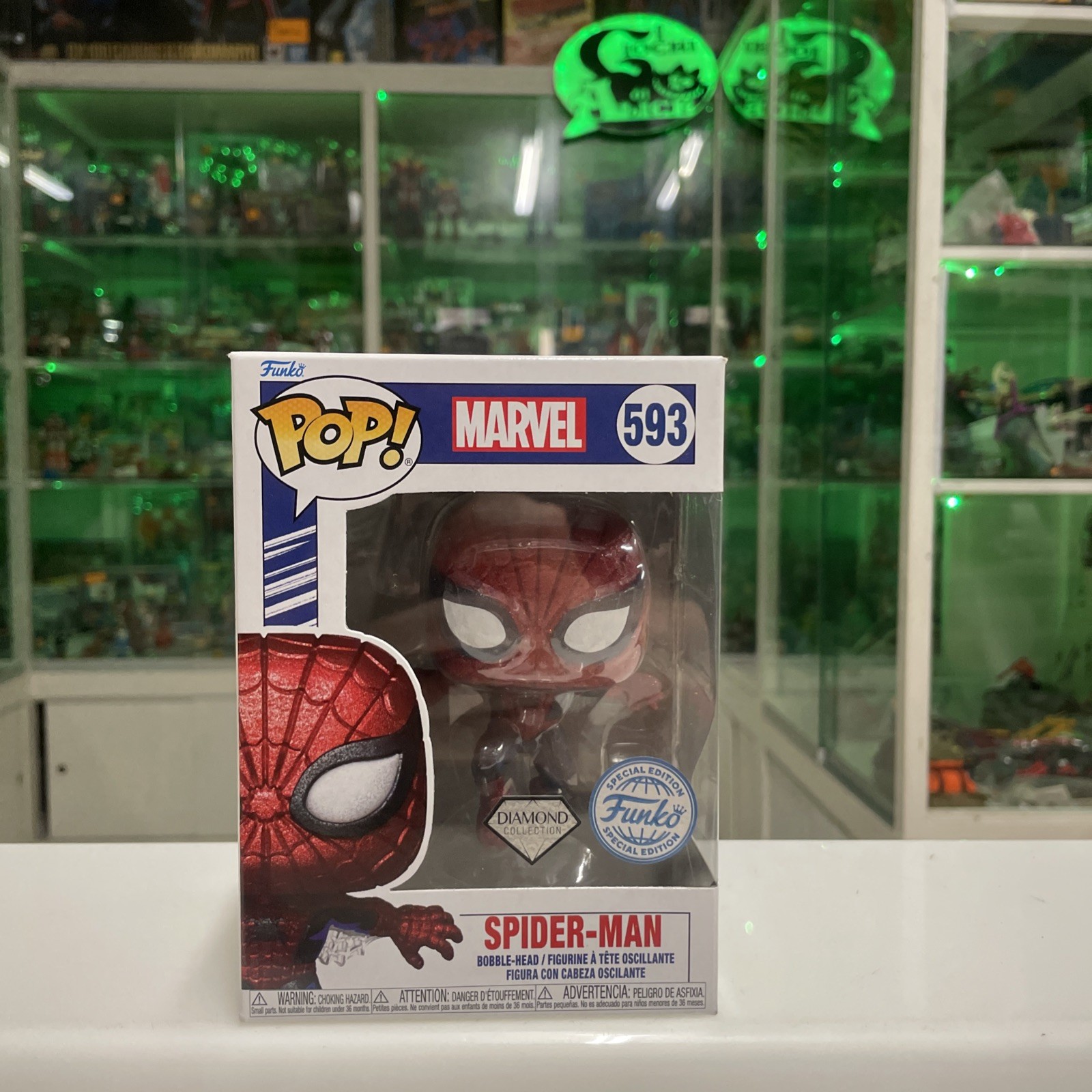 FUNKO POP Marvel 593 Spider-man Diamond Collection