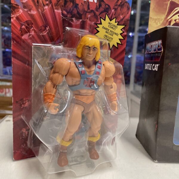 Mattel Masters of the Universe Origins Lotto - BattleCat + He-Man Vintage Stile - immagine 3